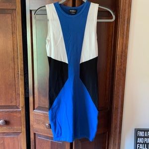 BEBE geometric bodycon dress